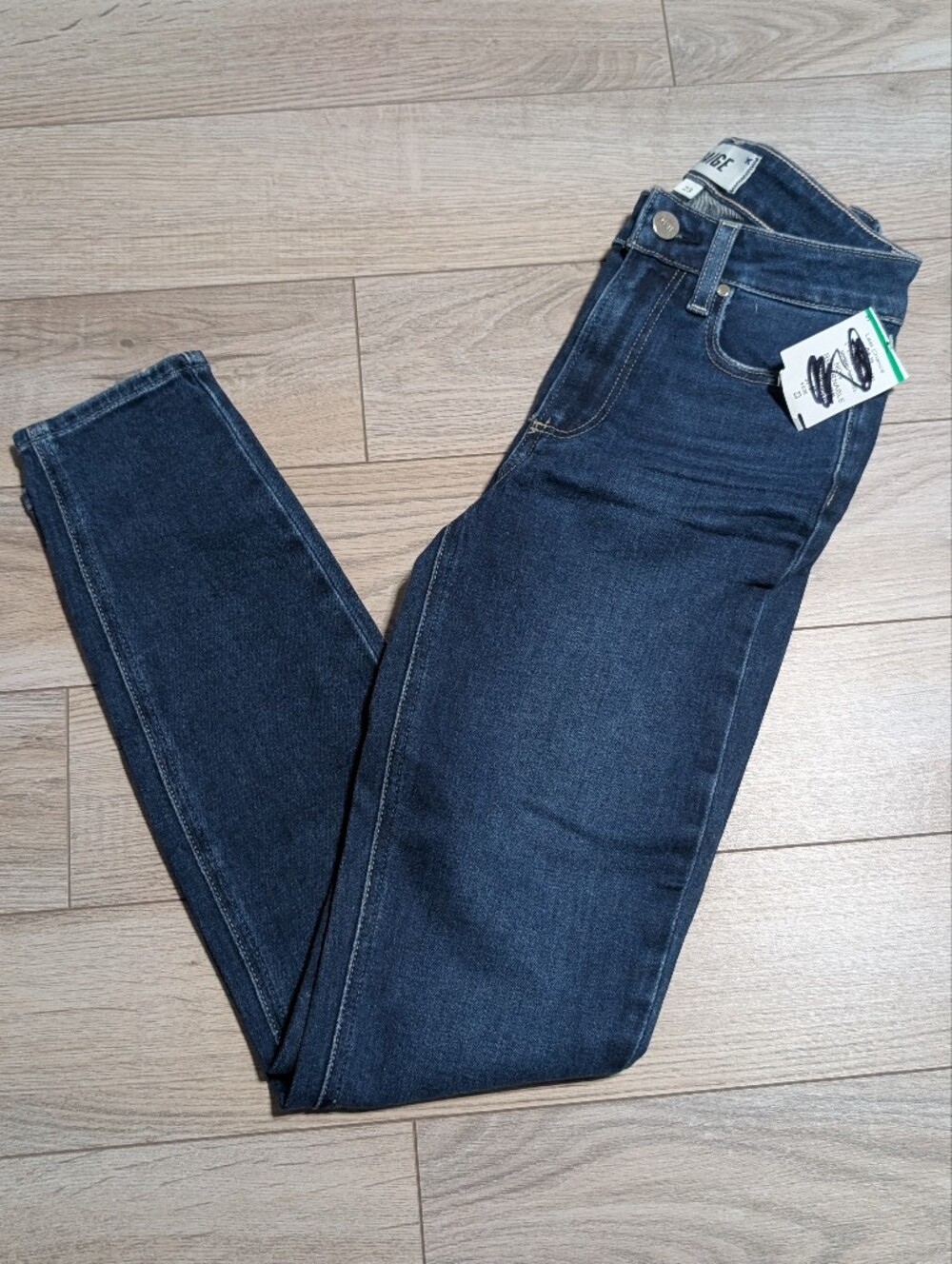 PAIGE Women's Slim Straight Jeans in Deep Blue Wash